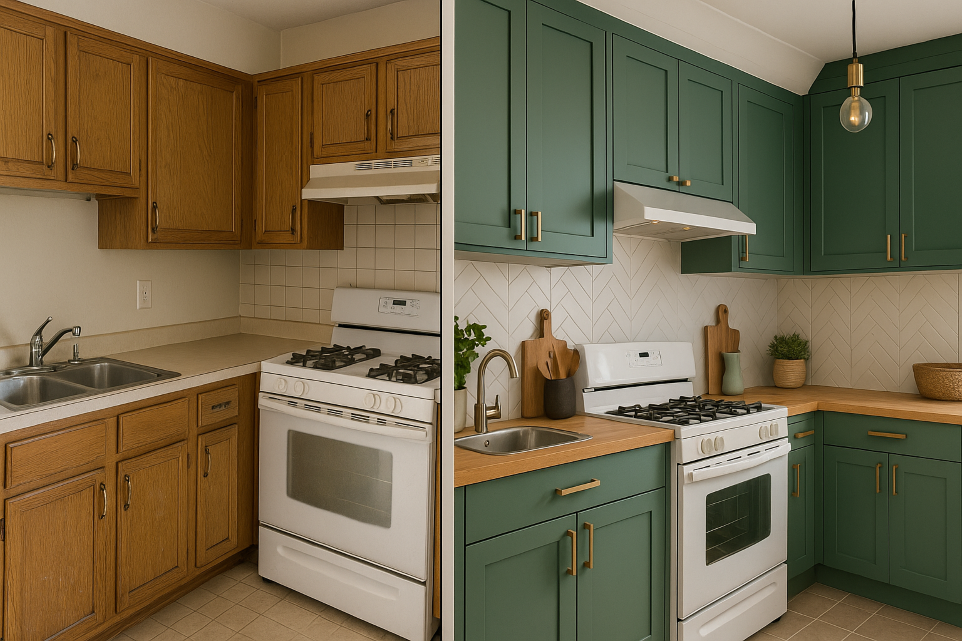 Rénover sa cuisine sans changer les meubles – avant/après rénovation