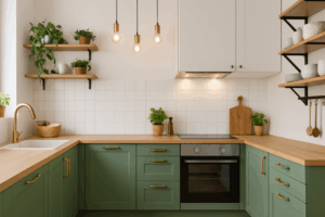 Rénover sa cuisine sans changer les meubles – cuisine verte moderne sans titre